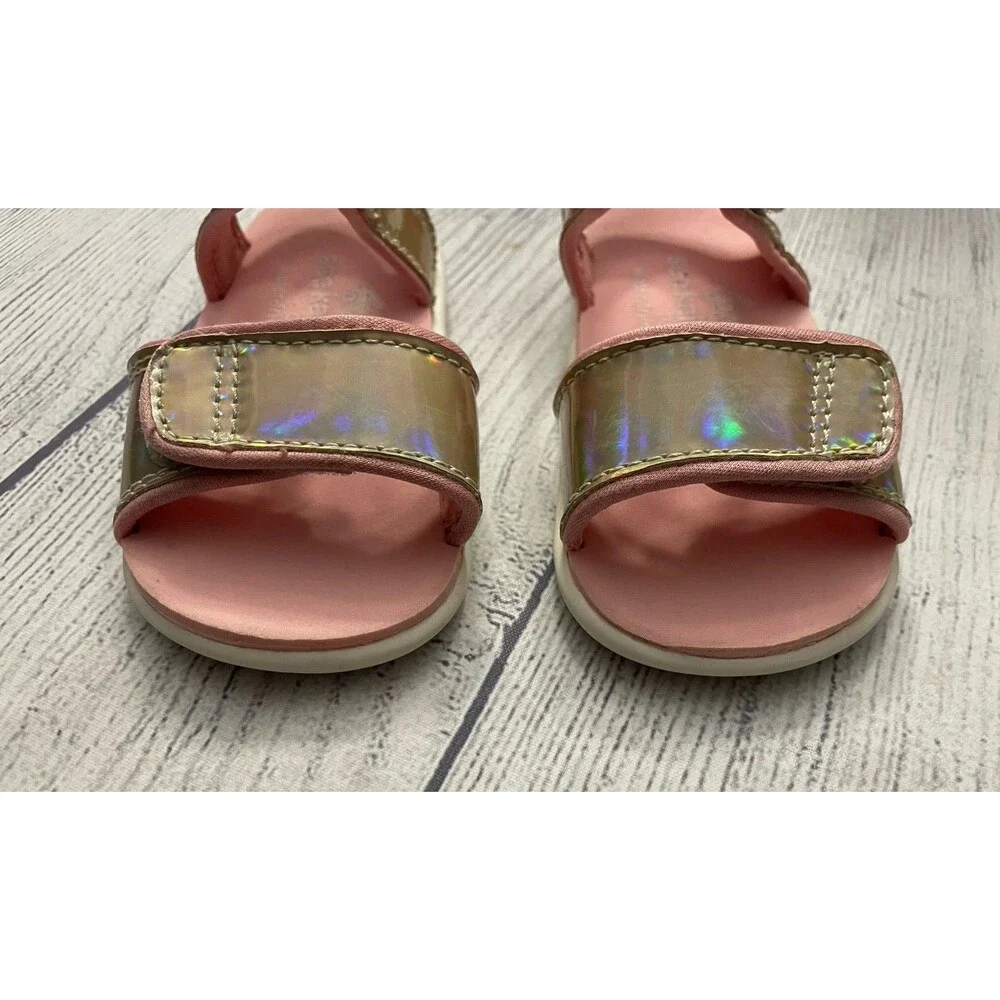 Pink & Gold See Kai Run Little Girl Toddler Sandals Shoes, Size 5